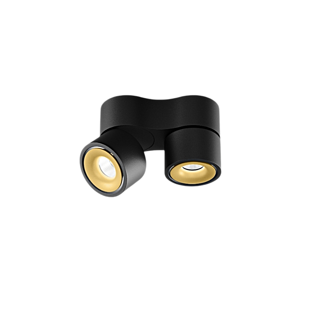[D610] CLIPPO DUO (Schwarz/Gold, 2700K, Phasenabschnitt)