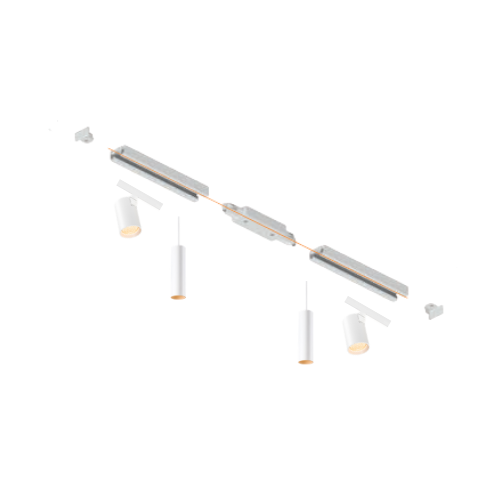 [UX2000-2P2S-000] KIT RAIL 2M UX-ONE 2 PROJECTEURS / 2 SUSPENSIONS (Blanc)