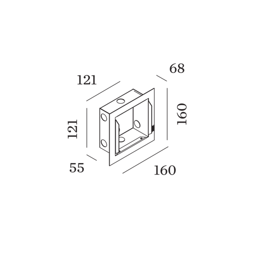 [W90012041] ORIS / RETO 1.3 RECESSED HOUSING INCL. PLASTERKIT