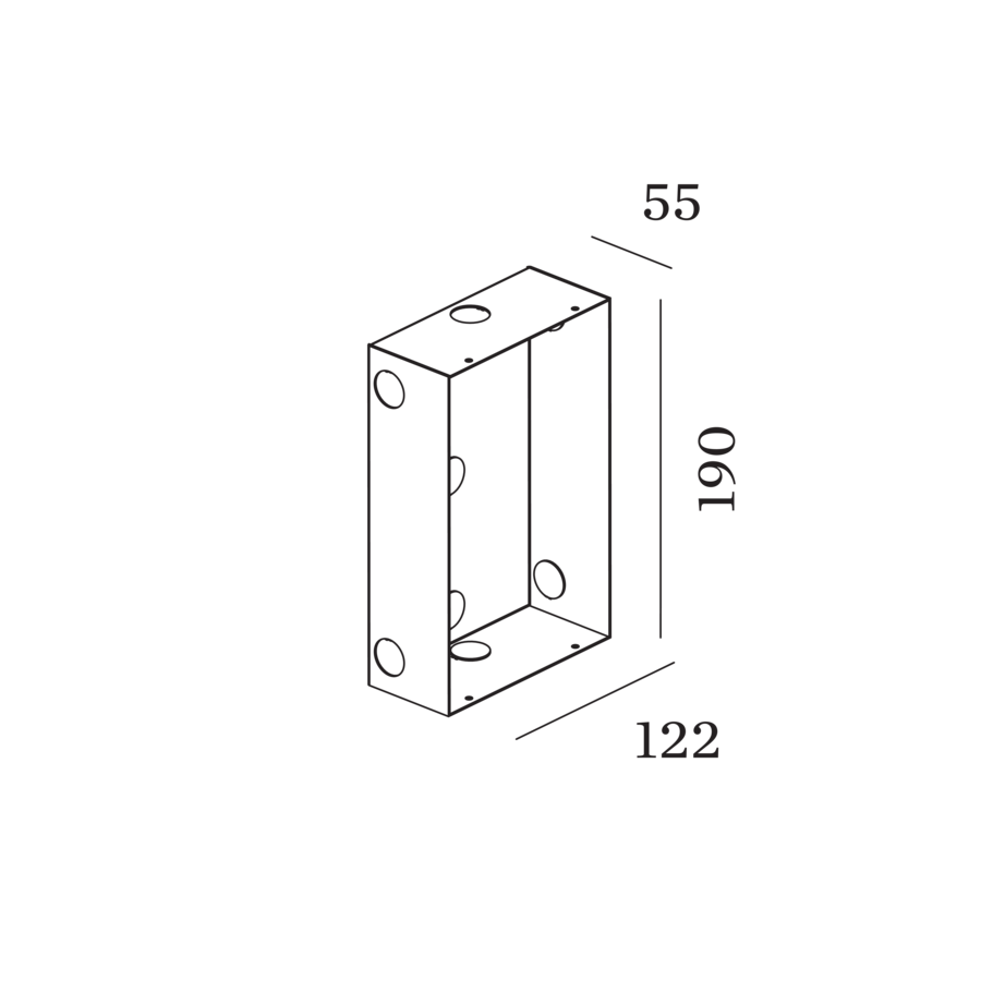 [W90012042] BOITIER D'ENCASTREMENT BETON POUR ORIS 2.0