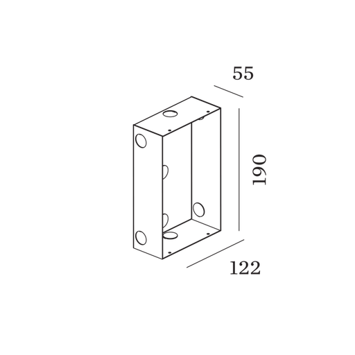 [W90012042] BOITIER D'ENCASTREMENT BETON POUR ORIS 2.0