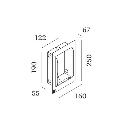 [W90012043] BOITIER D'ENCASTREMENT POUR ORIS 2.0 AVEC KIT DE PLÂTRE