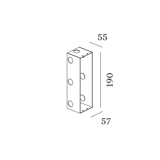 [W90012044] BOITIER D'ENCASTREMENT BETON POUR ORIS 0.7 / RETO 2.0
