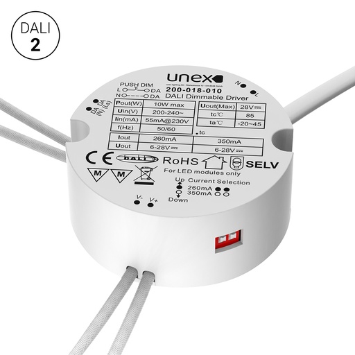 [200-018-010] CONVERTISSEUR UX-MULTI 10W 260/350mA DALI IP20